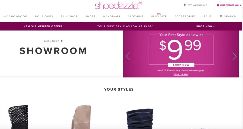 品味推薦模式ShoeDazzle